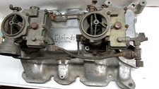 Oldsmobile 303 324 Edmunds 2x2 Aluminum Intake Manifold And Carbs 1949 1953