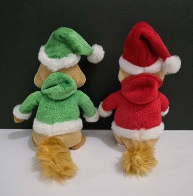 Ty Beanie Baby Chipmunks SqueakQuel Pair ALVIN & THEODORE Holiday