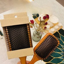 Wood Comb Professional Air Cushion Hair Loss Massage Brush Hairbrush Comb Scalp