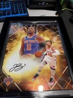Jalen Brunson On Card Auto #25/25 Color Match 2025-26 NBA Emanate 8x10 Bookend