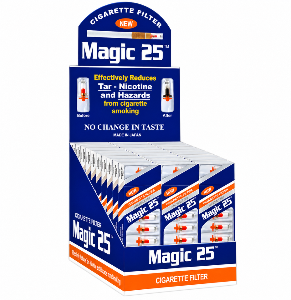 MAGIC 25 Cigarette Filters Micro Filter Tips Filter Out Tar And Nic 60 magic-25-cigarette-filters-micro-filter-tips-filter-out-tar-and-nic-60