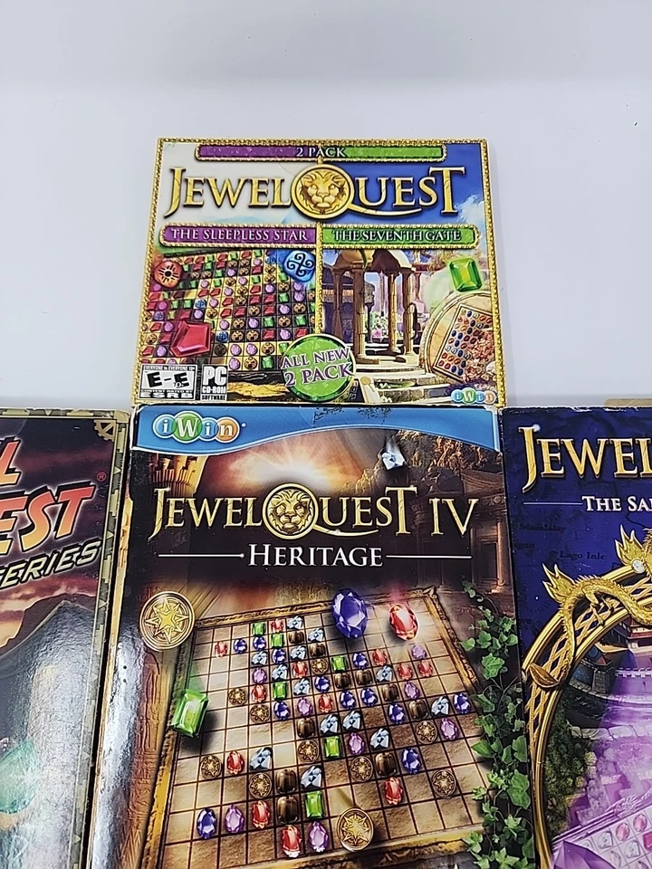 Lot of 6 Classic CD Windows Puzzle Games Jewel Quest & Drop - Image 2 of 4