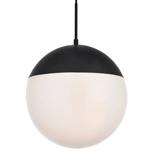Elegant Lighting LD6044 Eclipse 14"W Pendant - Black - Picture 1 of 12