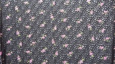 Black Stretchy Pink Rose Lace Fabric 40" Wide By 120" Long For Sewing  Crafting