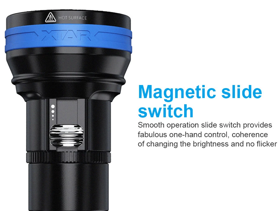 XTAR D06 1200 泛光灯 水肺潜水 手电筒 手电筒 — 第 2/4 张图片