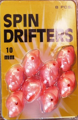 5 packs Danielson 10 mm Spin Drifters Pearl Peach colored SDP1PRLPCH