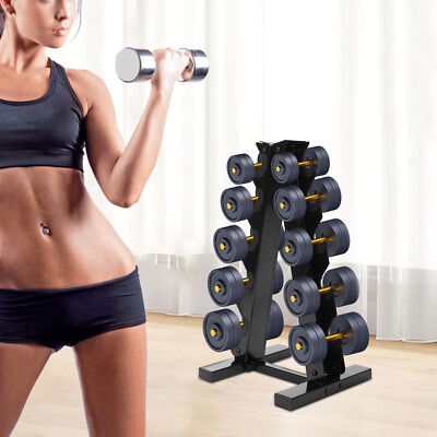 5-tier Dumbbell Rack A-Frame Hantelständer Gewicht Halterung Rack Home Gym