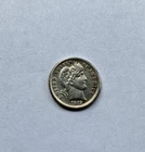 US 10 Cent Coin 90% Barber Dime 1912 Beautiful Detail Almost Uncirculated AU