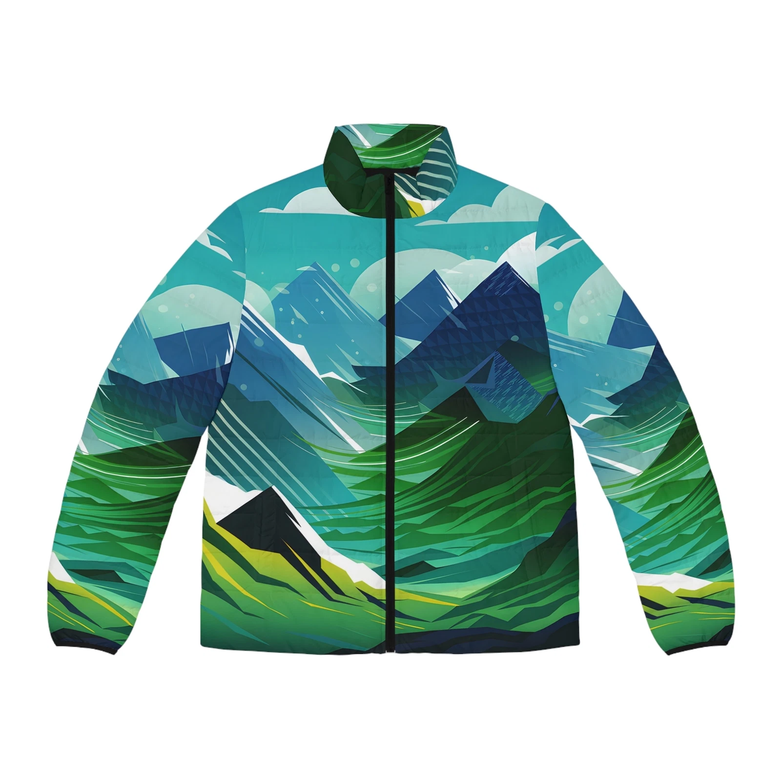 Crisp Edge Puffer Jacket All Over Print Mountain Graphic Outdoor Lightweight
Opens in a new window o