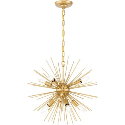 Brass Color Modern Sputnik Chandelier Foyer Dining Room Lighting Light Fixture