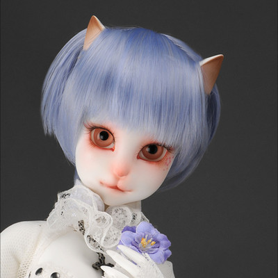 [Dollmore] Cat Wig, MSD, 18-20 cm 7-8 inch SG Short Cut Cat Wig (Blue)