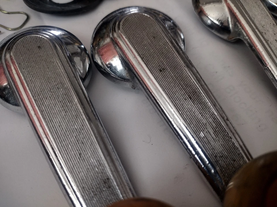 Perilla manivela ventana Datsun 200SX Nissan 1980 - 1983 cromo bronceado mango OEM original Foto 3 de 4