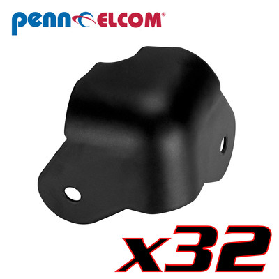 32 Pack Penn Elcom F1696 Rubber Cabinet Foot 1'' Dia.x1.25''H Heavy-duty Black