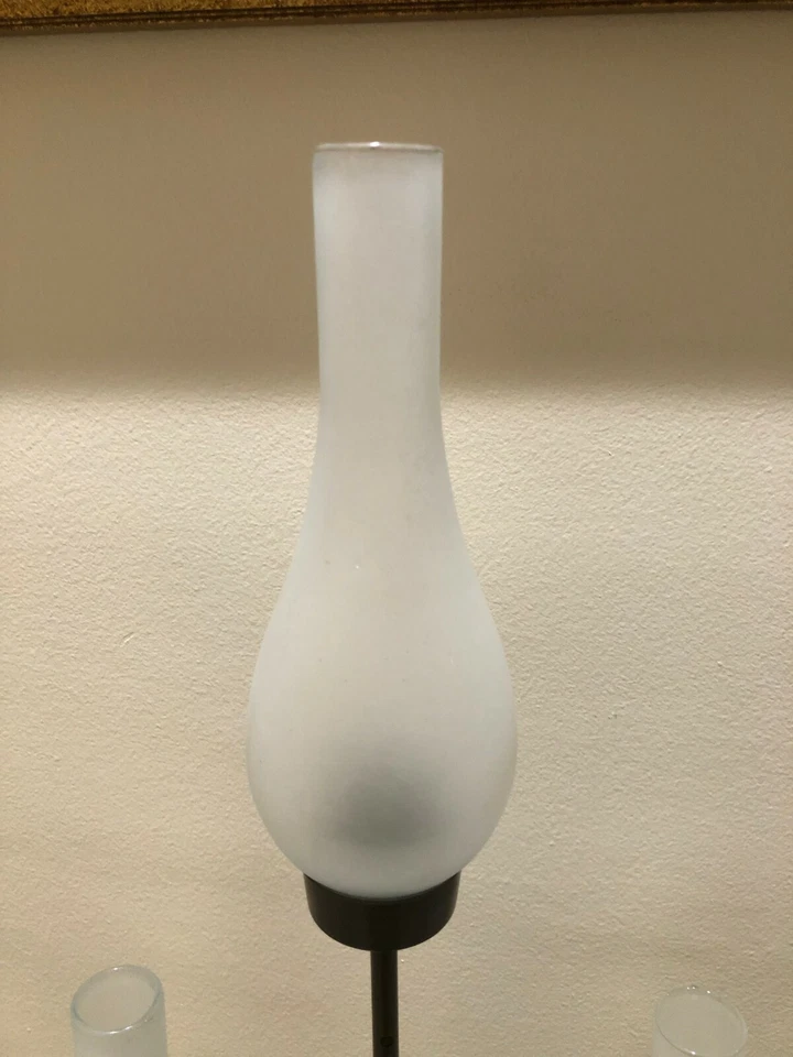 Rare Vintage 5 Hurricane Candle Holders with Chimney, 39" Tall x 17" Widest - Image 3 of 4