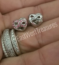 Love You to Infinity Heart Symbol Charm with Bracelet