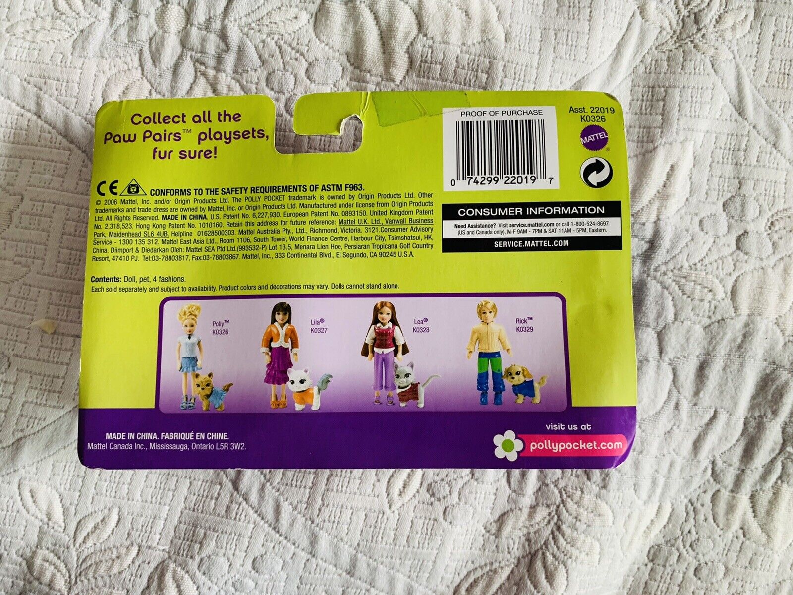 NEW POLLY POCKET Totally Trendy Pets Paw Pairs Polly and Pup