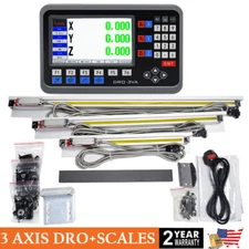 TOAUTO 3 Axis DRO + 3pc Linear Scales LCD Digital Readout Kit for Bridgeport,US