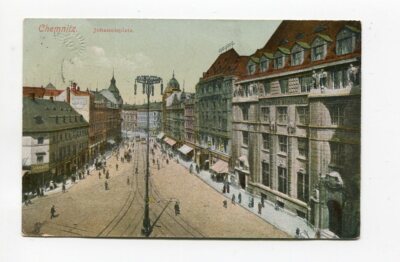 Ancient Ak Chemnitz Johannisplatz 1925 35
