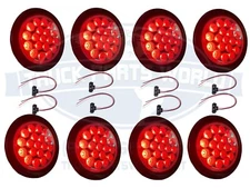 Trux TLED-4X40 4 Inch Round 19 Diode Red/White Dual Revolution LED Light Grommet