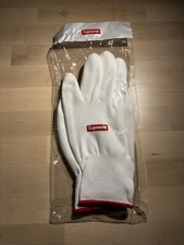 Brand New Supreme FW20 Rubberized Work Gloves Box Logo White