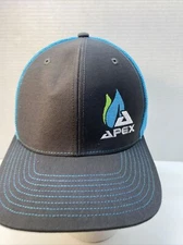 Nice Apex Hat / Cap Snapback Mesh Logo Gray and Blue