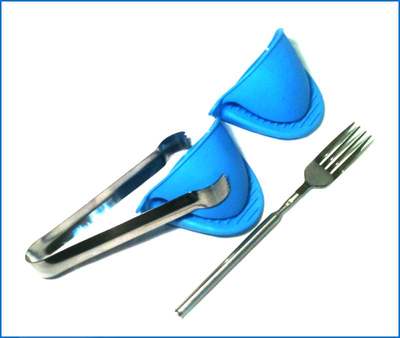 Rocket Stove Accessories - Extendable Fork, Tongs, Silicone Oven Mitts - B 
