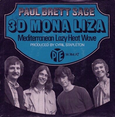 PAUL BRETT SAGE: 3 D Mona Liza (´70 / scarce orig. German 7'' / p/s #2)