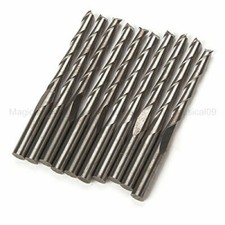 3.175x2.5x22mm Acrylic ABS Carbide Two Flute Spiral Bit Pack of 10