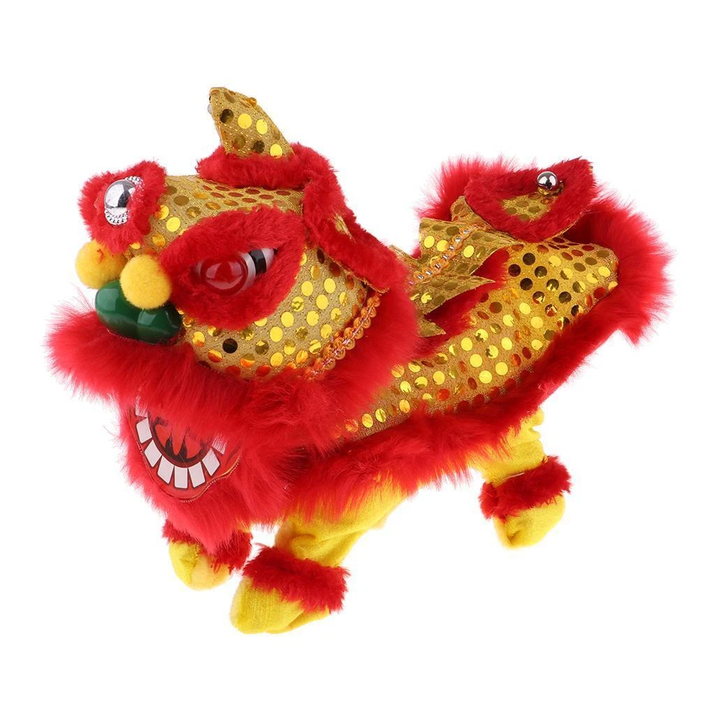 Electric Singing Dancing Lion Plush Toy Chinese Festival Children