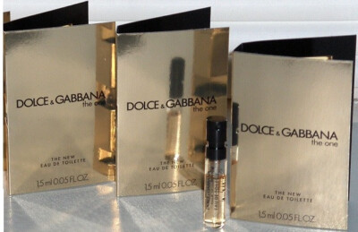 3X The One Dolce Gabbana Women Sample Vial 0.05 oz 1.5 ml Eau De Toilette Spray