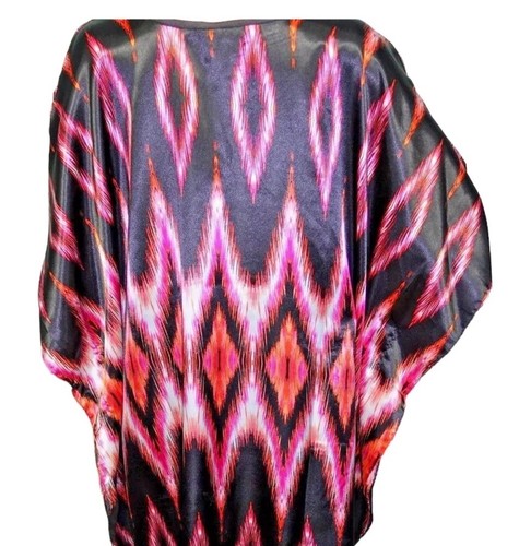 Winlar Women Size S Shiny Pink Sleepwear PJs Pajama Caftan Tunic - Picture 3 of 7