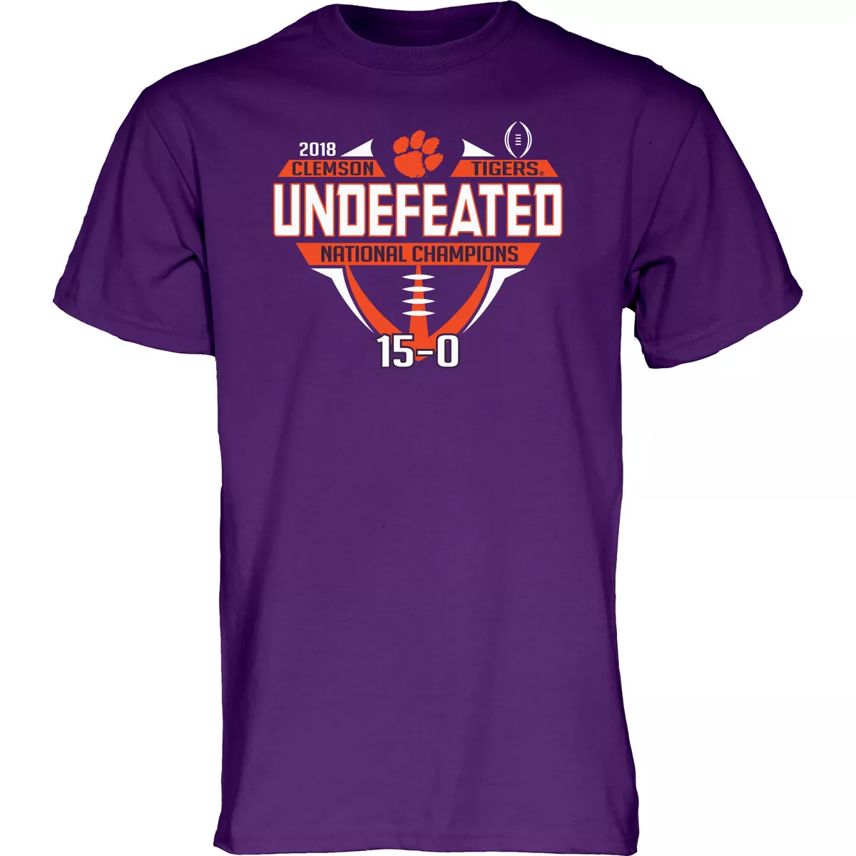 Clemson Tigers 2018 2019 Football National Champions Undefeated T