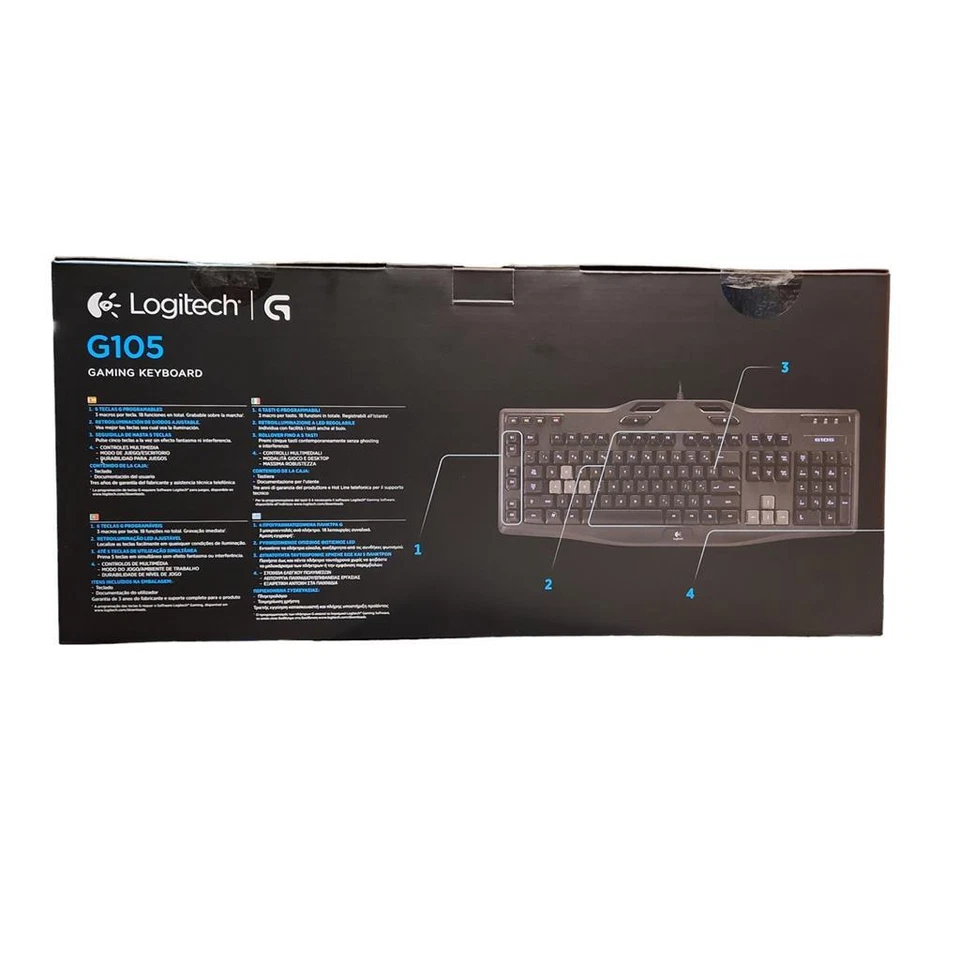 Logitech G105 Gaming keyboard USB Italian QWERTY Black 920-005050 - Image 2 of 4