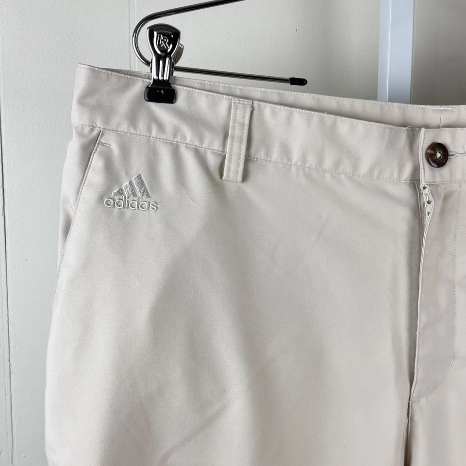 Adidas ClimaLite Golf Pants Mens 38x32 Cream Lightweight Casual - Image 3 of 4