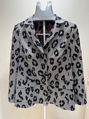 escada leopard print blazer