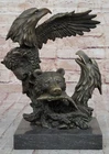 Milo`s Artistry: Bear, Eagle, and Buffalo Bronze Sculpture for Home Decor Sale