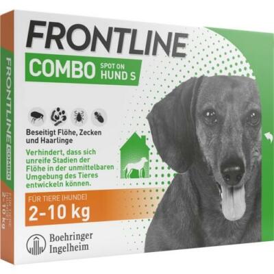 FRONTLINE Combo Spot on für kleine Hunde S 2 - 10 kg, 6 Pipetten ,PZN 17558580 