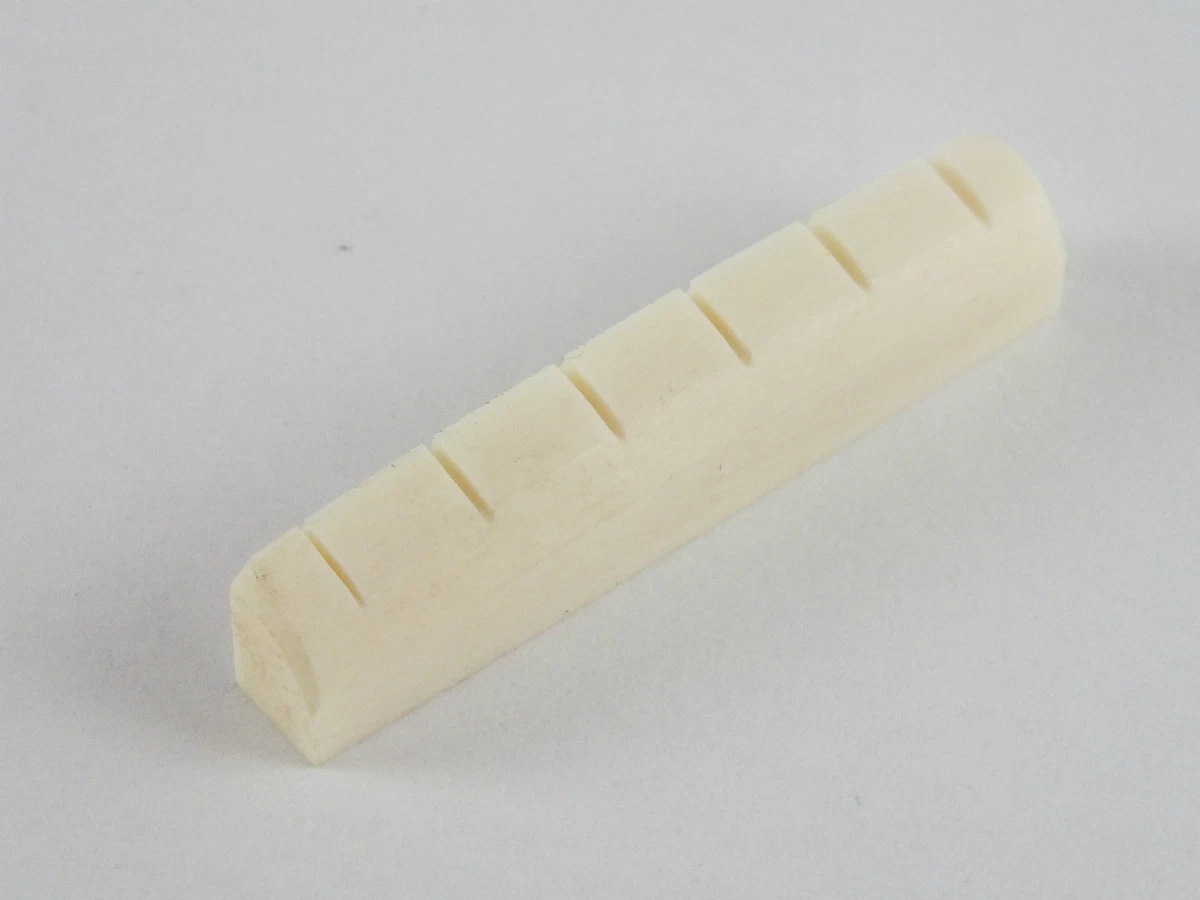 Mr.Power 6 String Guitar Bone Bridge Saddle and Nut Made of Real Bone (For classic