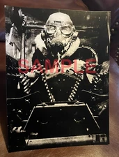 American WW 2 B-17 Bomber Ball Turret Gunner B &W Tabletop Standee 10.5" Tall