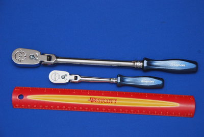 #ad Snap on NEW 2 Pc 1 4quot; amp; 3 8quot; Drive Power Blue Hard Grip Flex Head Ratchet Set $527.70