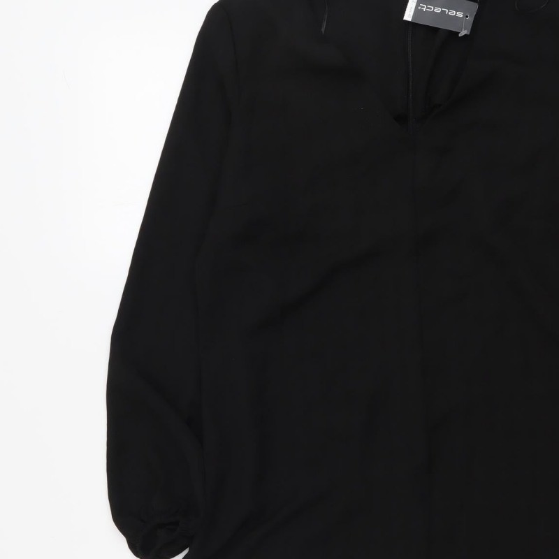 Selected Womens Playsuit One-Piece Size 12 UK '' Black Long Sleeve image 9