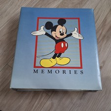 Vintage 1989 Blue Mickey Mouse Memories Photo Album Binder 3 Ring