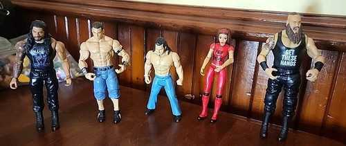 LOT Of 21 Mattel WWE WWF Poseable 7" Action Wrestling Figures 1999-2017 - Afbeelding 2 van 14