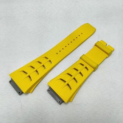 Authentisches gelbes Richard Mille Kautschukband/Band RM11-03 11-03L gebrauch...