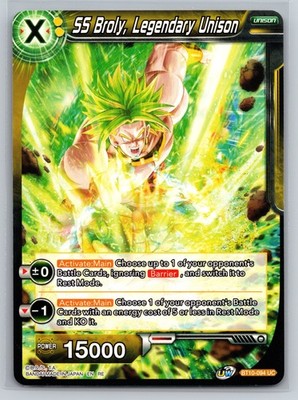 Dragon Ball Super SS Broly Legendary Unison BT10-094 UC Green Saiyan Card