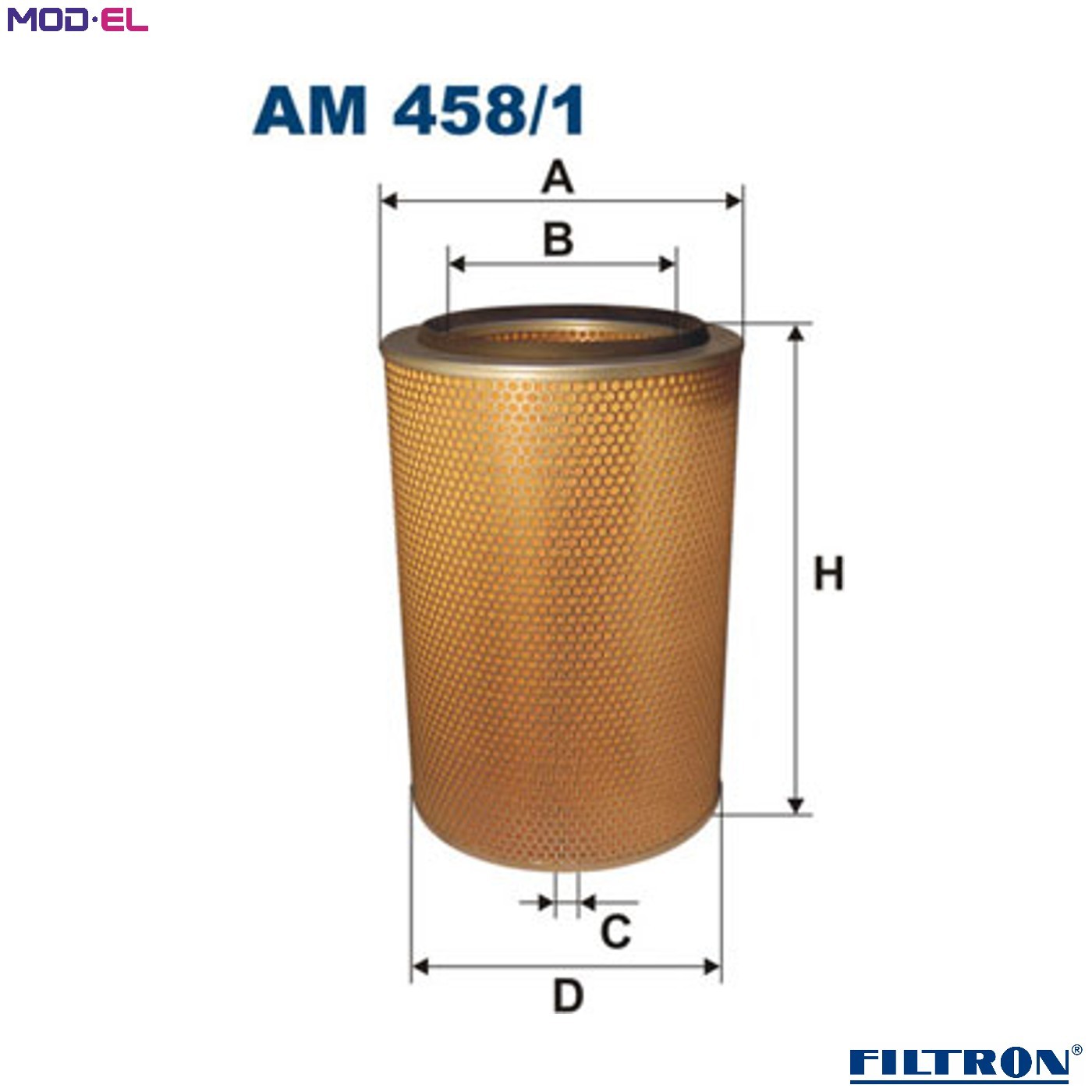 AIR FILTER AM 458/1 FOR IVECO F3BE0681C 12.9L F3BE0681G/F3BE0681E 12.9L 6cyl