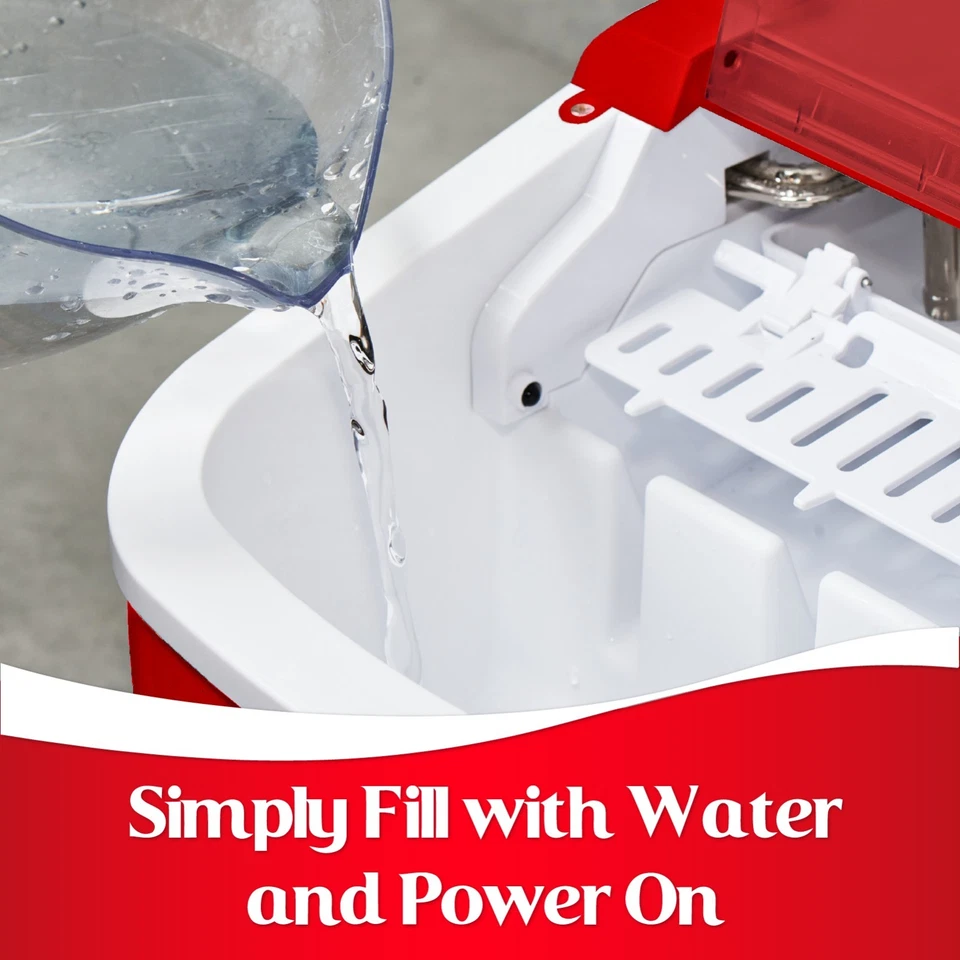 Coca Cola Ice Cube Maker Machine SEB-28CC Red - 8KG in 24hrs - 1.2L Tank -190W - Image 4 of 4