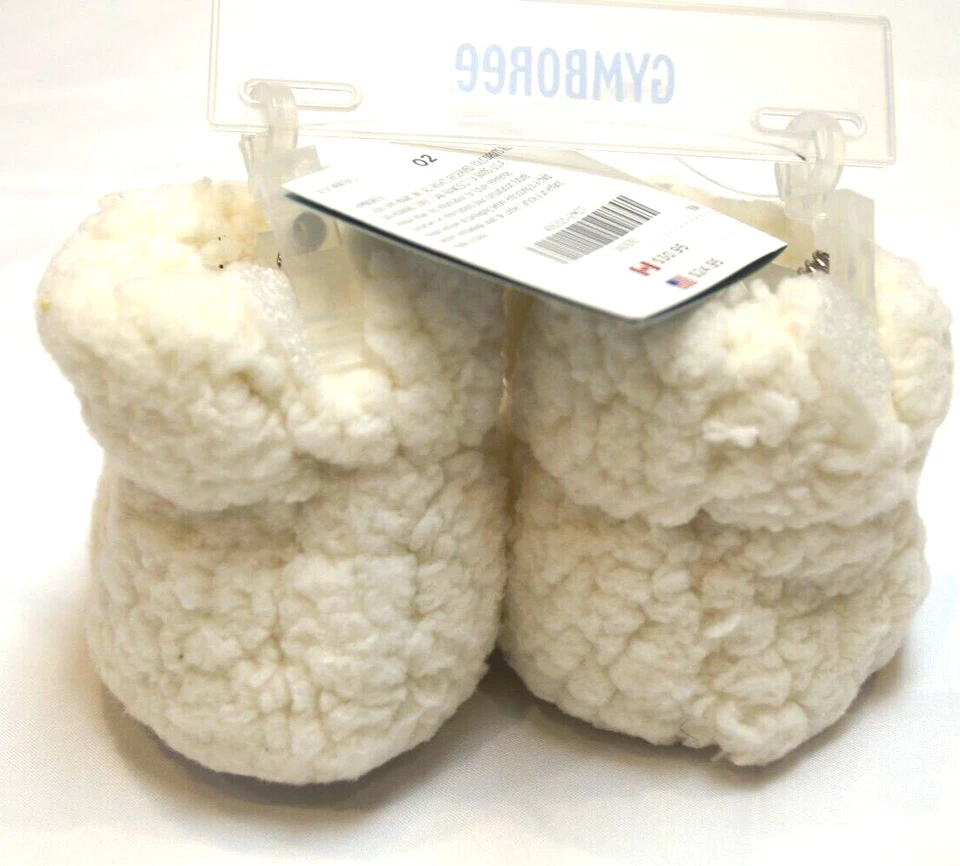 NUEVO CON ETIQUETAS's Gymboree Invierno Oso Cachorro con Garras Cuna Zapatos Marfil Imitación Piel Botines Foto 2 de 4