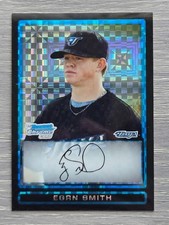 EGAN SMITH /199 XFRACTOR RC 2009 BOWMAN DRAFT CHROME BLUE JAYS #BDPP64