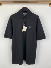 Brunello Cucinelli logo print short-sleeved polo shirt, fit, men's size M